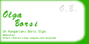 olga borsi business card